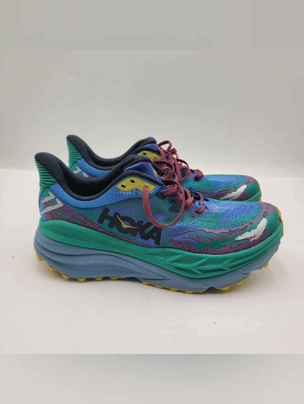 B48 Hoka One One Stinson 7 Men’s Size 11 Athletic Running Virtual Blue/ Green